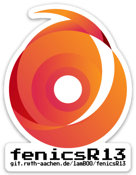 fenicsR13 logo with Git link